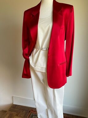 ENTIRE OUTFIT! Karen Kane Blazer, Vera Wang Tank, Talbots White Jeans